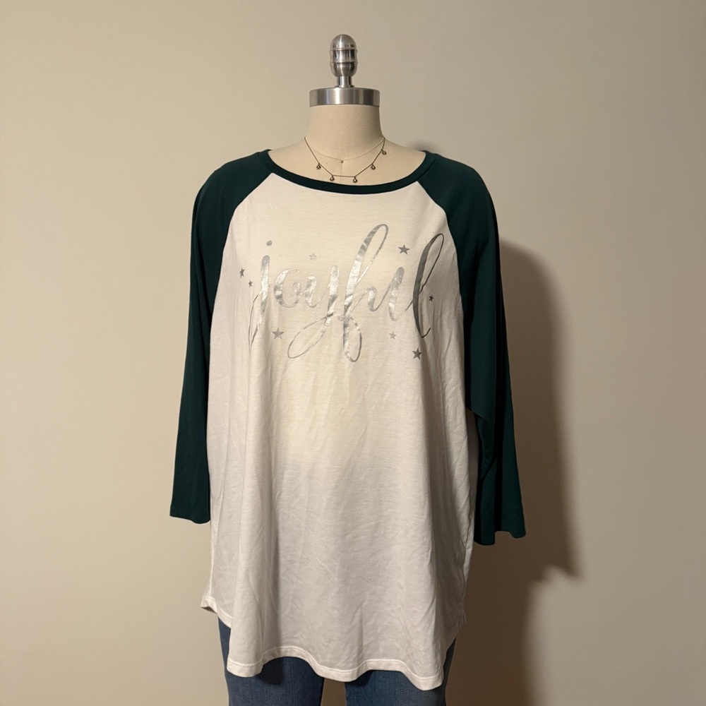 State of Mine Joyful Green Sleeve Tshirt